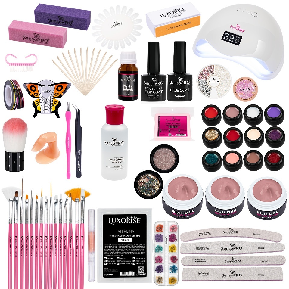 Kit Unghii Gel SensoPRO Promo #56 + 15 Pensule - imagine 2