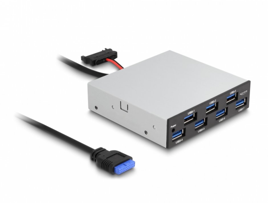Front Panel USB 3.0 Delock 3.5" - 7 Porturi