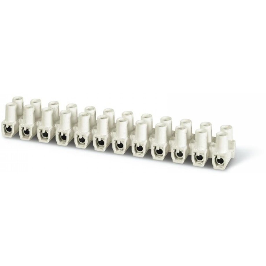 Clemă Șurub 12 Poli 6mm Scame Albă