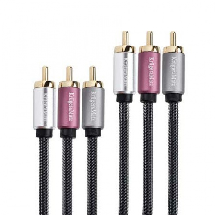 Cablu Audio 3xRCA 1.8m OEM Semnal Clar