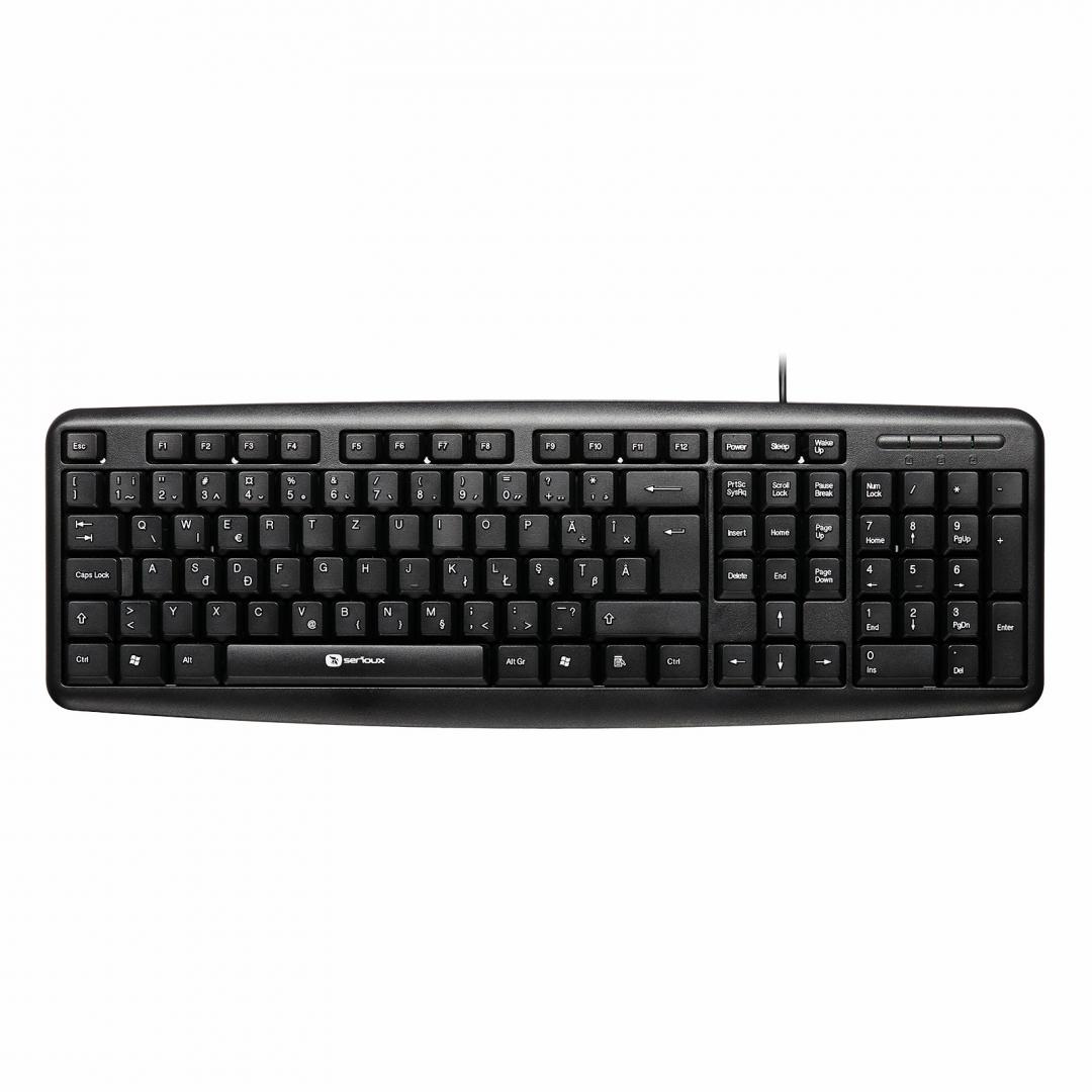 Tastatură SERIOUX 9400 Cu fir RO Layout Neagră - 104 Taste - imagine 2