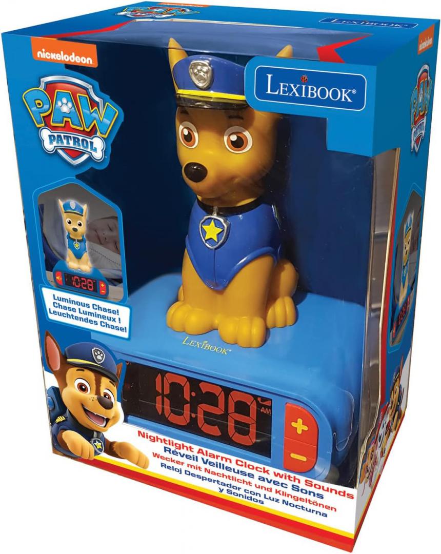 Ceas Deșteptător Paw Patrol 3D Lexibook - Lumină Noapte