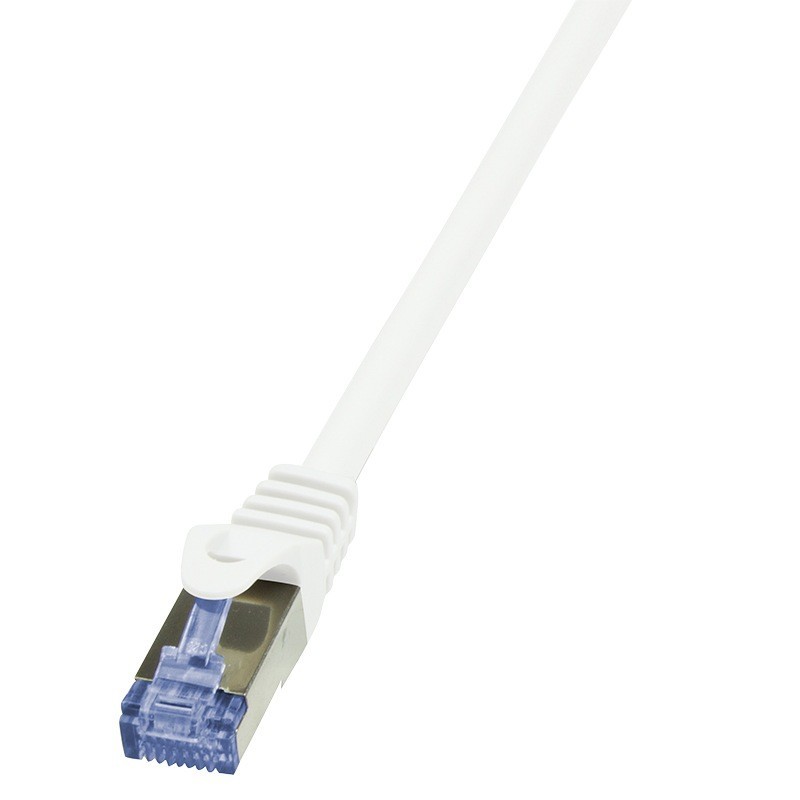 Cablu Patch Cord Logilink Cat6a 1m Alb - 10Gbps S/FTP