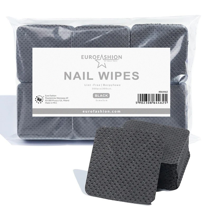 Nailshop Șervețele Negre 300buc fără Scame