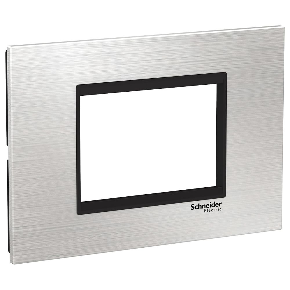 Rama Inox 3 Module Schneider Easy Styl, Argintiu