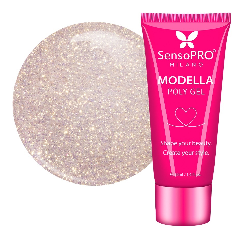 Polygel MODELLA SensoPRO Milano - Champagne Gold, 50ml