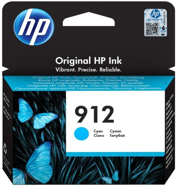 Cartuș Original HP 912 Cyan 3YL77AE pentru OfficeJet 8013/8023 - imagine 2