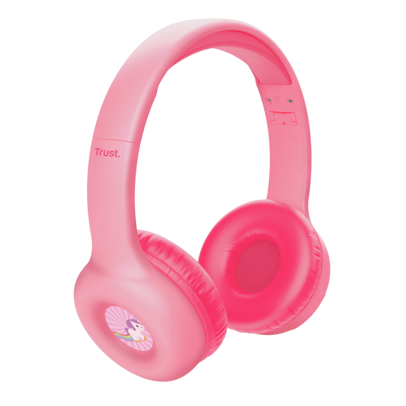 Căști Trust Nouna WS Kids Roz - Audio de Calitate pentru Copii - imagine 3