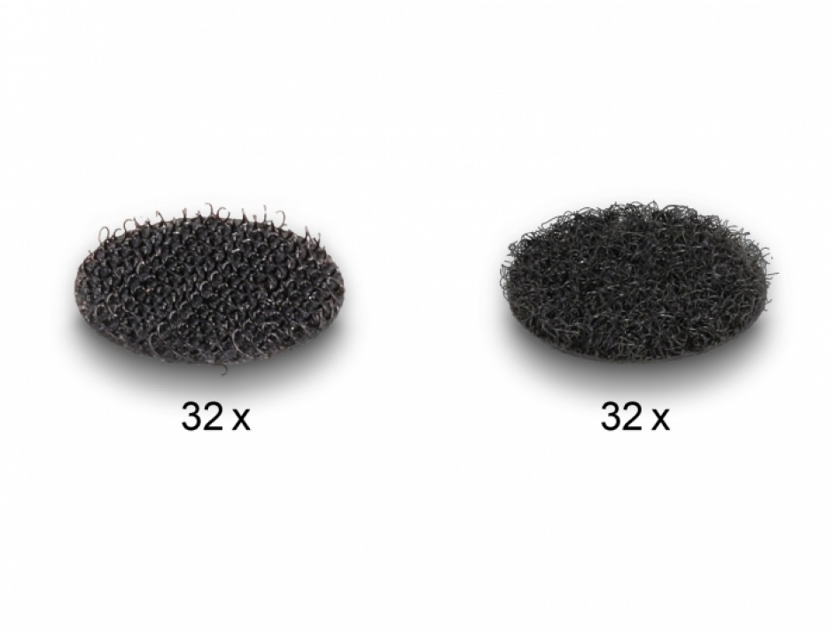 Set 64 Banda Aripi Autoadeziva 20mm Negru Delock