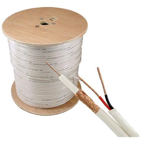 Cablu Coaxial RG59+Alimentare 305m OEM Alb