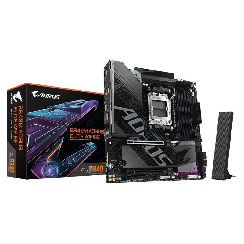 Placă de bază Gigabyte B840M AORUS ELITE WIFI6E AM5 mATX - imagine 2