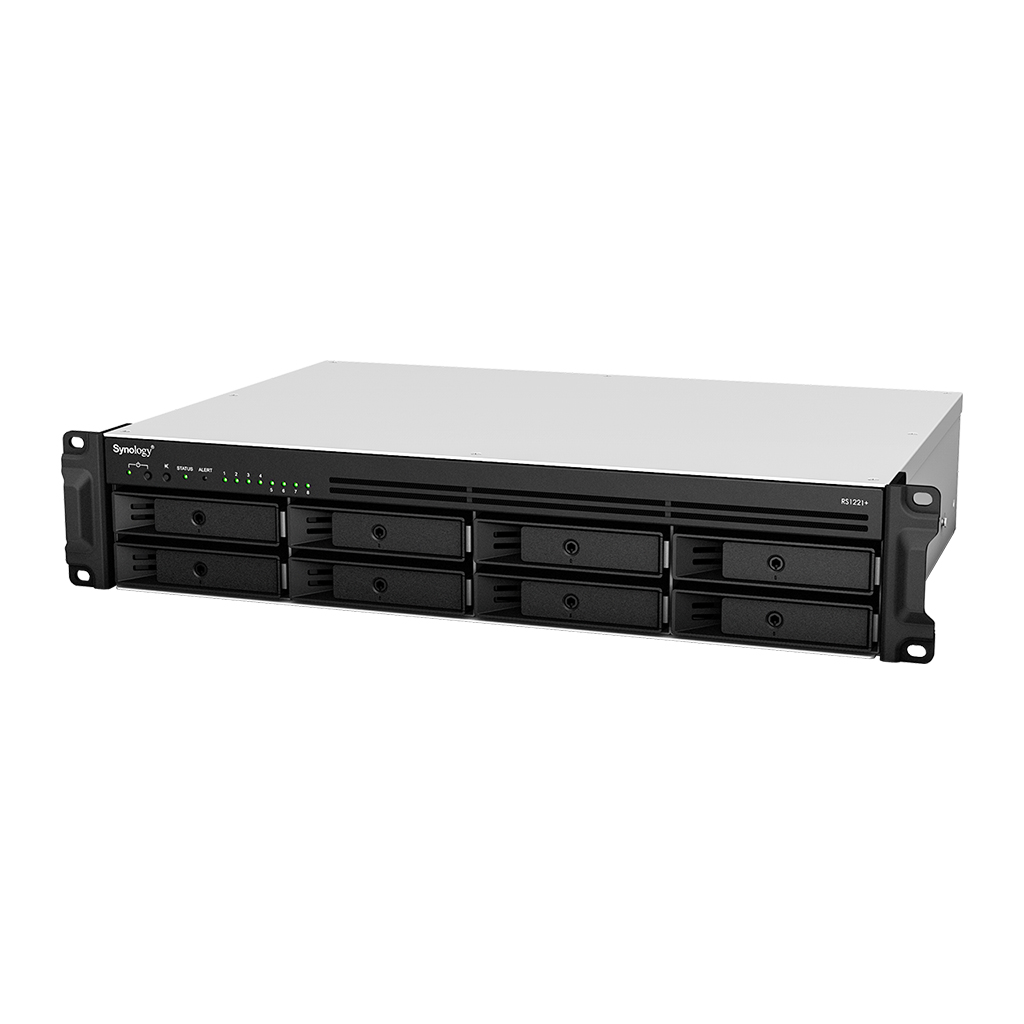Synology RS1221+ NAS 8-Bay AMD Ryzen V1500B 4GB Rack 2U - imagine 3