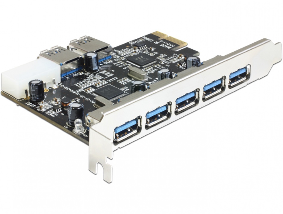 Placă PCI-E USB 3.0 7 Porturi, Delock 89355