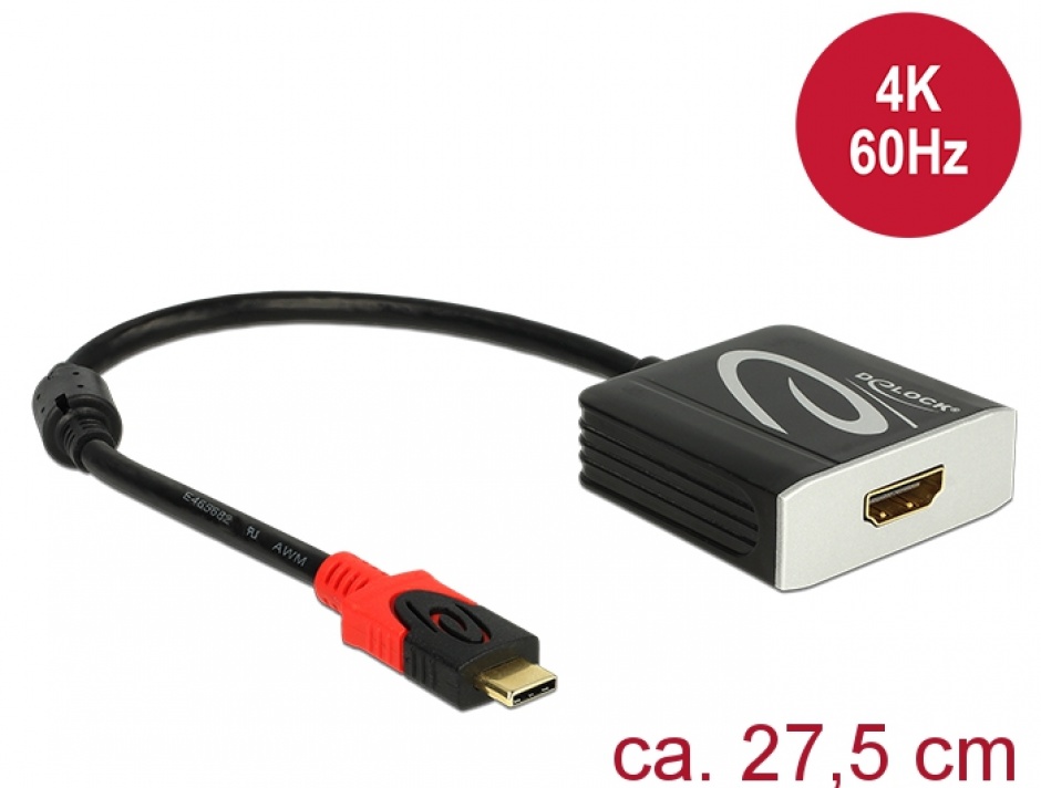Adaptor USB-C la HDMI 4K Delock 62730