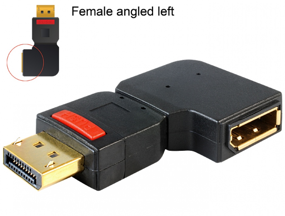 Adaptor DisplayPort Stânga Delock 65377