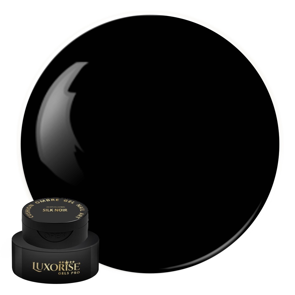 Gel UV Nail Art Babyboomer LUXORISE Cushion Ombre Velvet - Silk Noir, 2ml