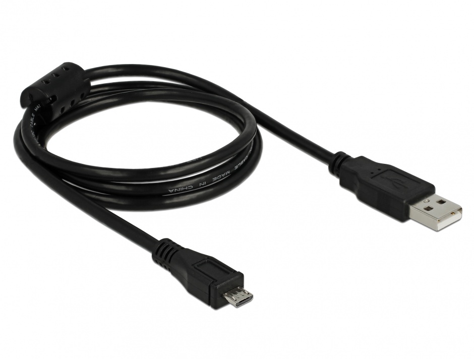Cablu USB 2.0 Micro-B la USB-A 1m, Delock