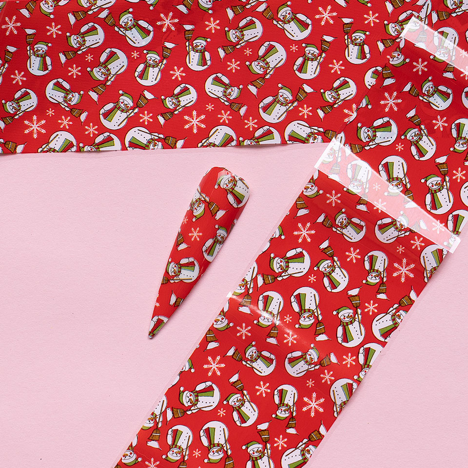 Folie Transfer Unghii LUXORISE Christmas Snowmen