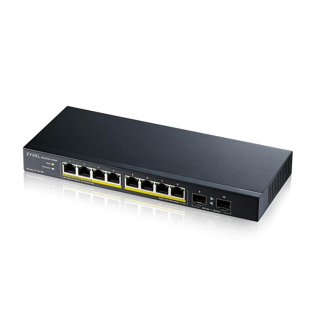 Switch Zyxel GS1100-10HP 10 Porturi Gigabit PoE+ - imagine 4