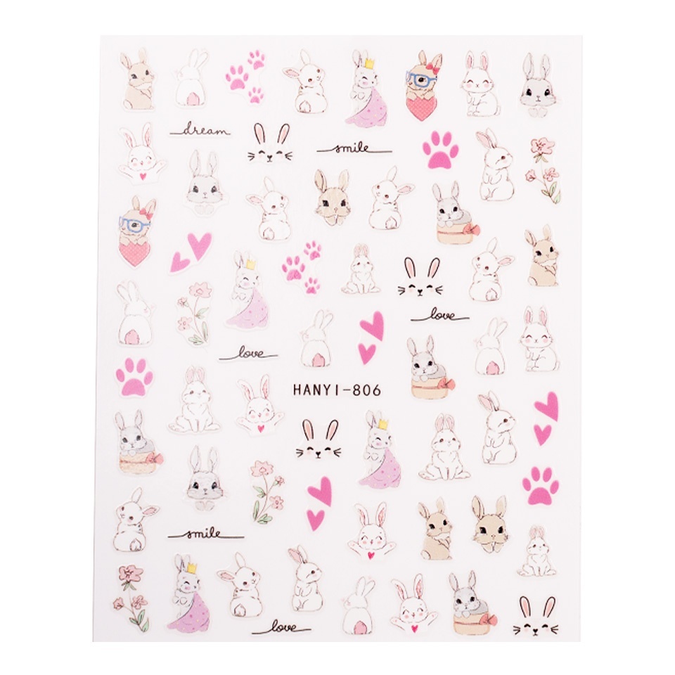 Abtibild Unghii SensoPRO Bunny Kisses