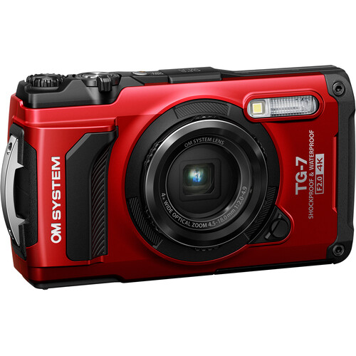 Aparat Foto Olympus TG-7 Roșu - Rezistent la Apă 15m și Șocuri