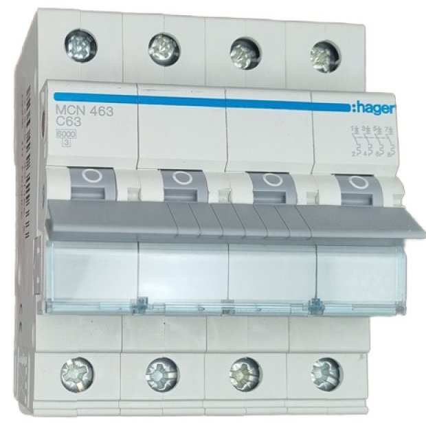 Siguranță Automată Hager 4P 63A, Curba C, 6kA