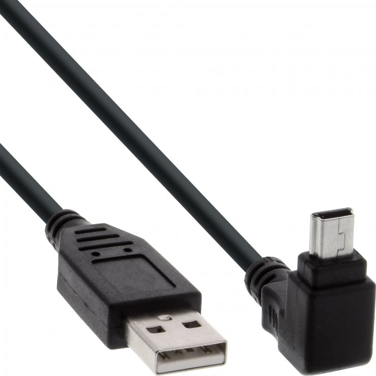 Cablu USB 2.0 Mini Unghi 3m InLine Negru