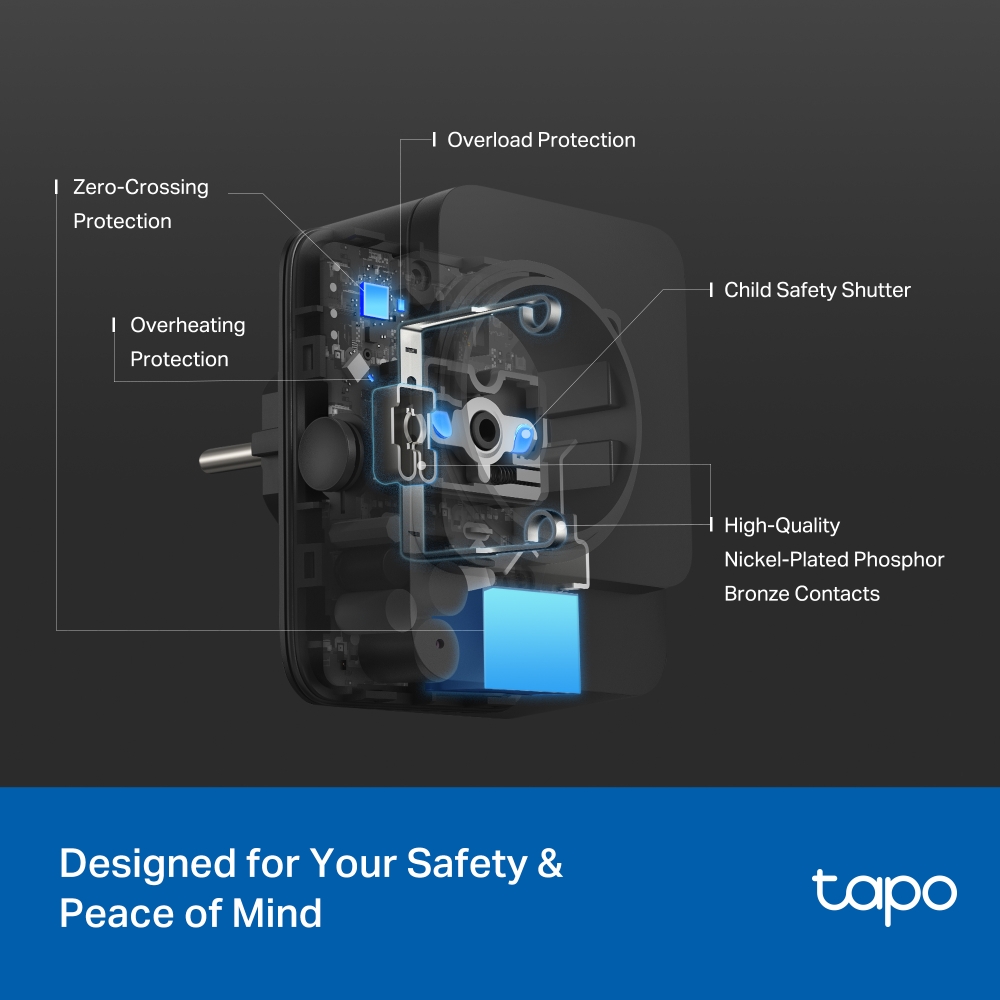 Priză inteligentă Wi-Fi exterior TP-LINK Tapo P410M Matter IP54 - imagine 8