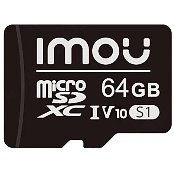 Card de memorie Imou ST2-64-S1, MicroSD 64GB, clasa 10, citire 95 MB/s, scriere 38 MB/s