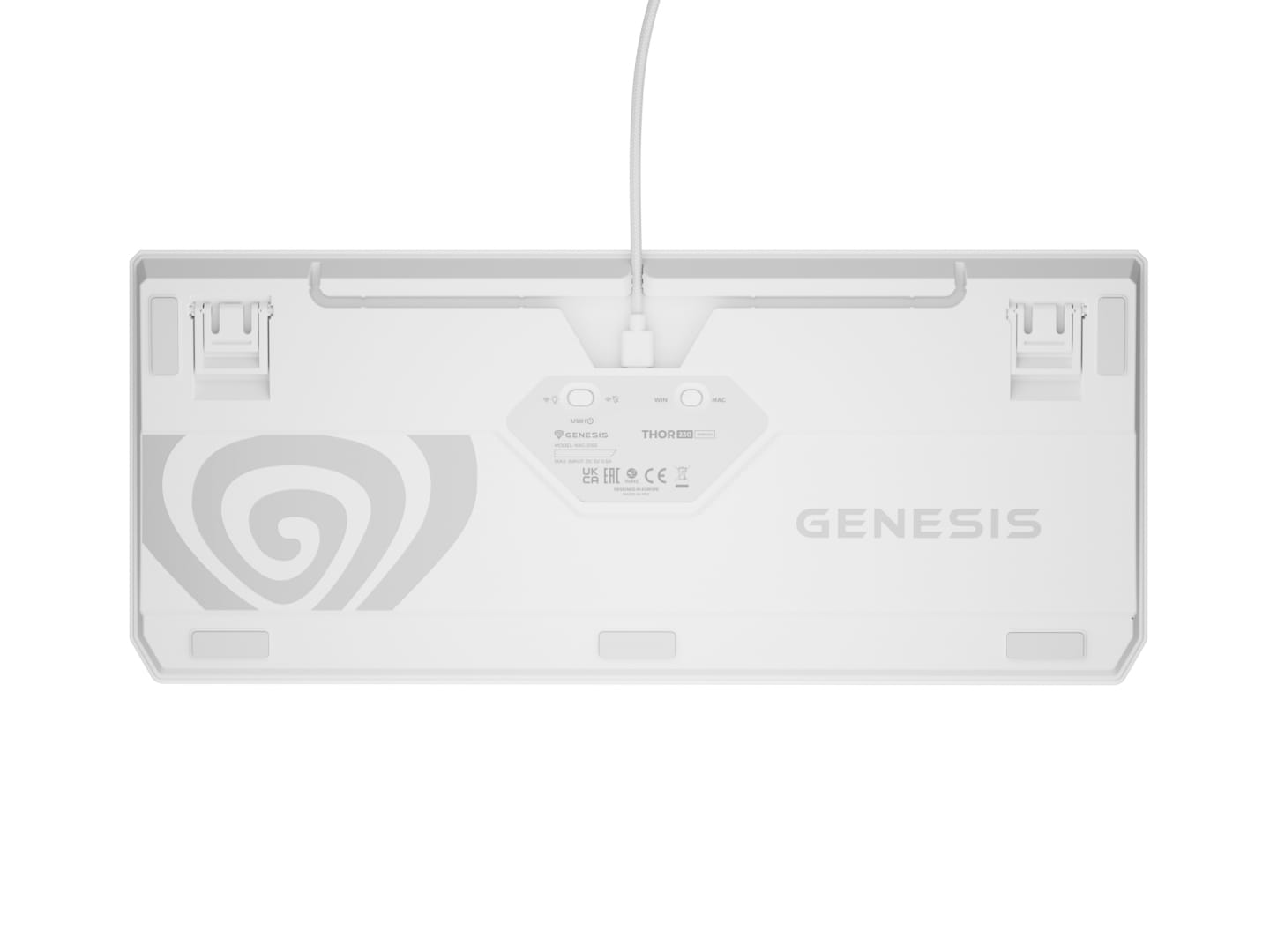 Tastatura Gaming Wireless Genesis Thor 230 TKL RGB Alb - imagine 6
