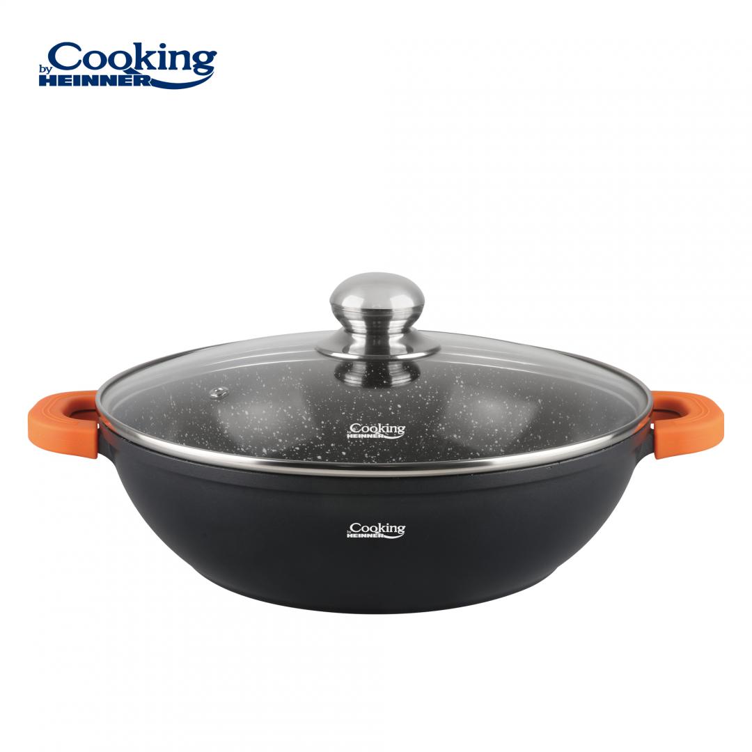 Cratiță Aluminiu 28cm 4.1L cu Capac - Heinner Dark Line