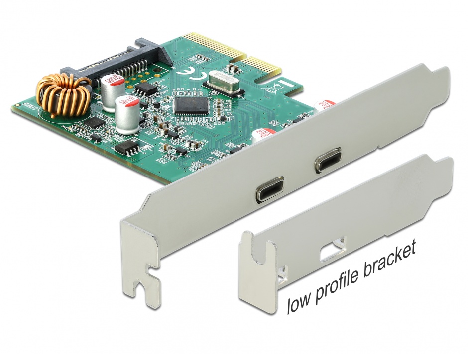 Placă PCI-E USB 3.1 Gen 2 Delock 2xUSB-C 10Gbps