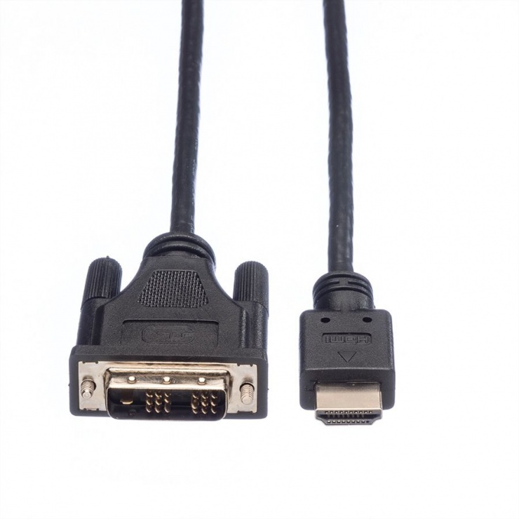 Cablu HDMI-DVI Roline 10m, Bidirectional