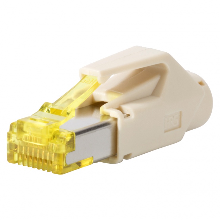 Conector RJ45 Cat.6A Bej OEM, 8 pini