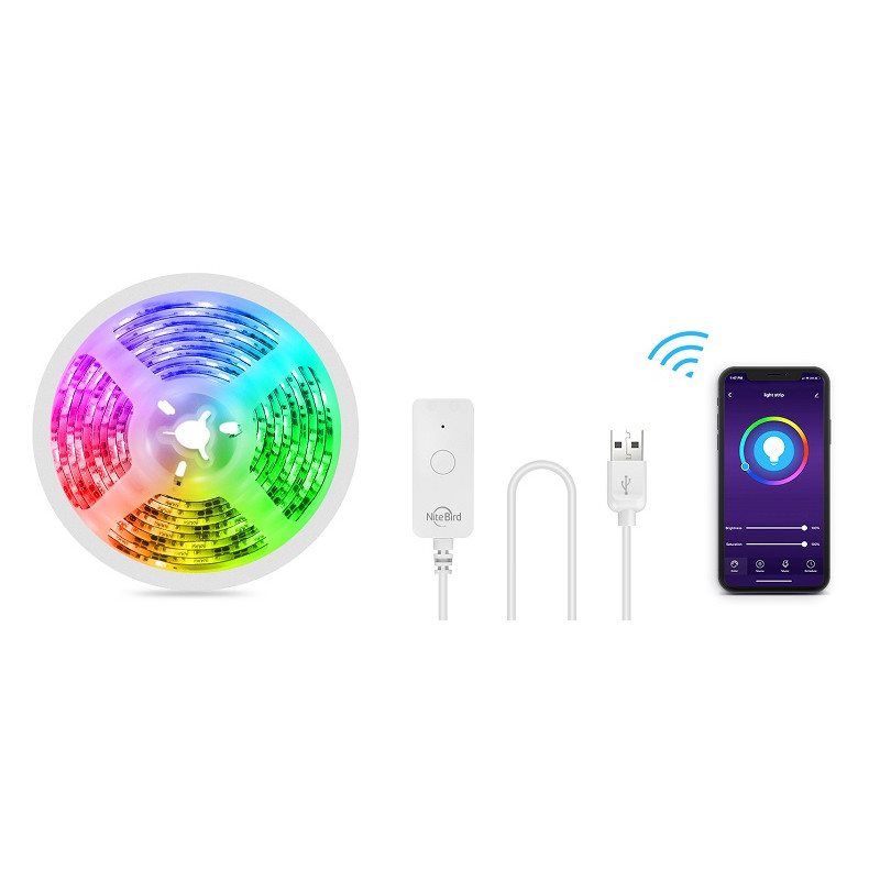 Kit Banda LED Smart NiteBird, Wi-Fi, 10m, Control App - imagine 4