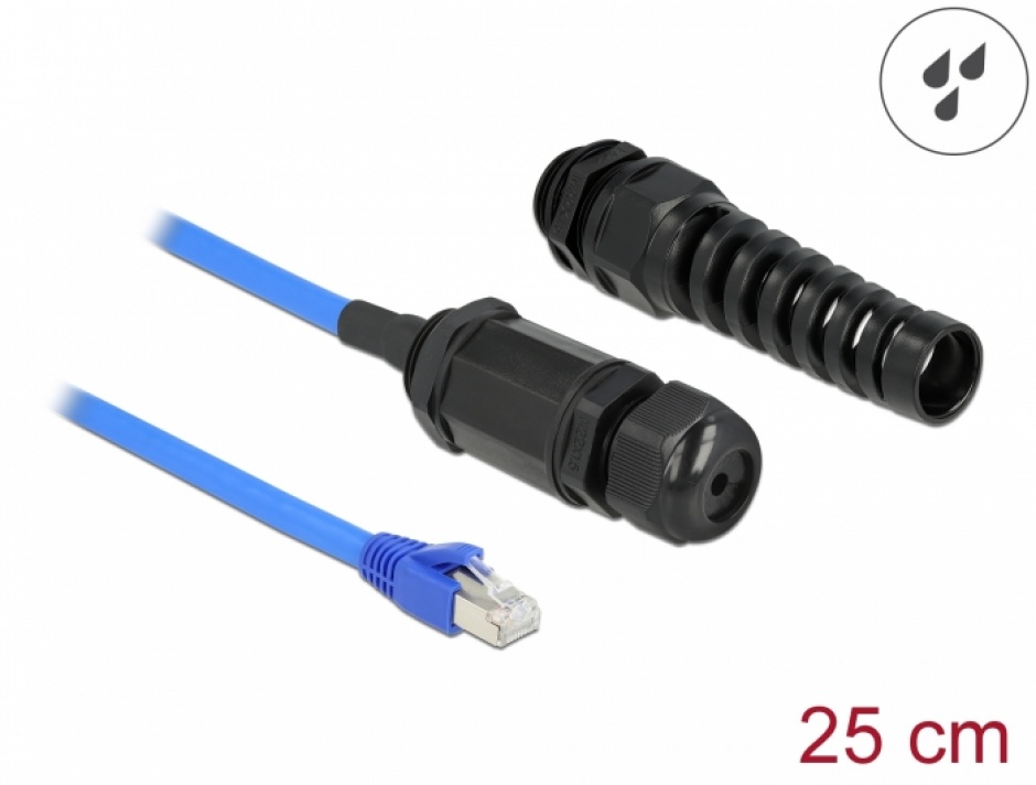 Delock 66809 Cablu RJ45 Extensie IP68 Waterproof