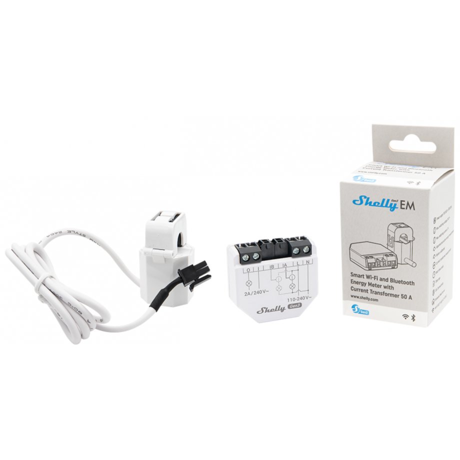 Shelly EM Gen3 - Contor Energie Monofazat 2 Canale