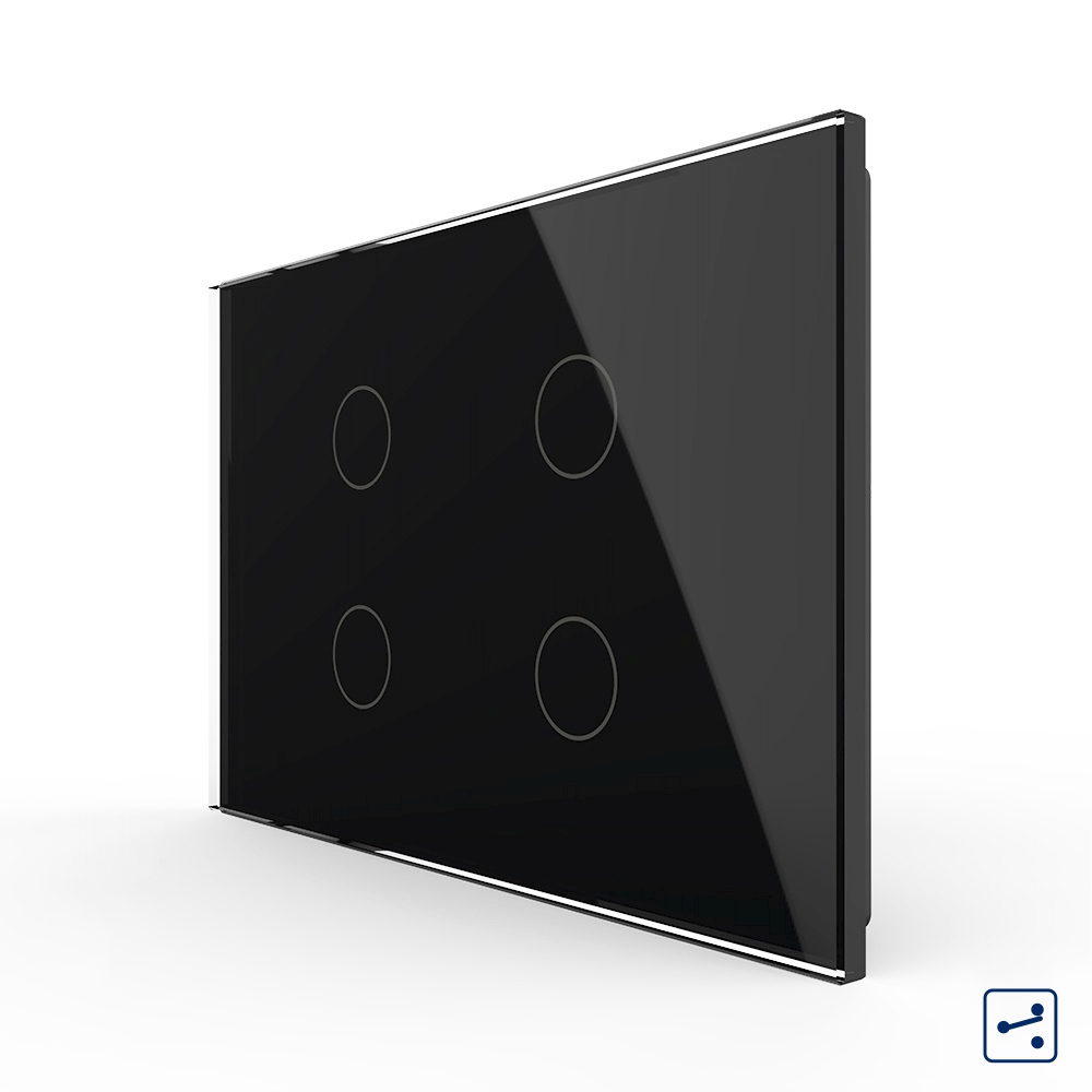 Intrerupator Touch Livolo CVADRUPLU Sticla Standard Italian - imagine 5
