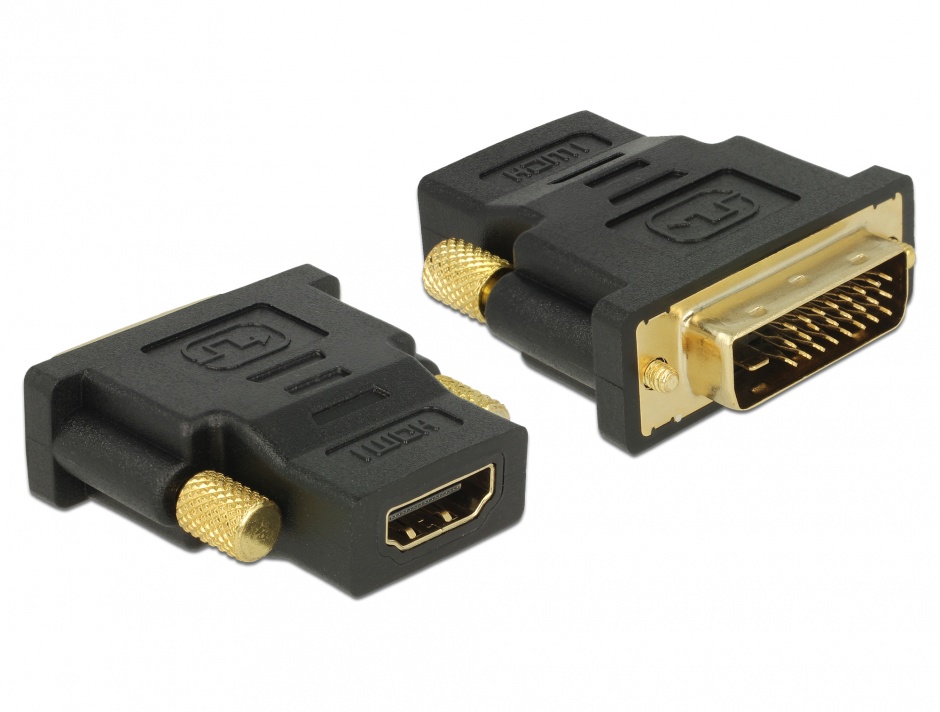 Adaptor DVI-D la HDMI Delock, Dual Link, 4K