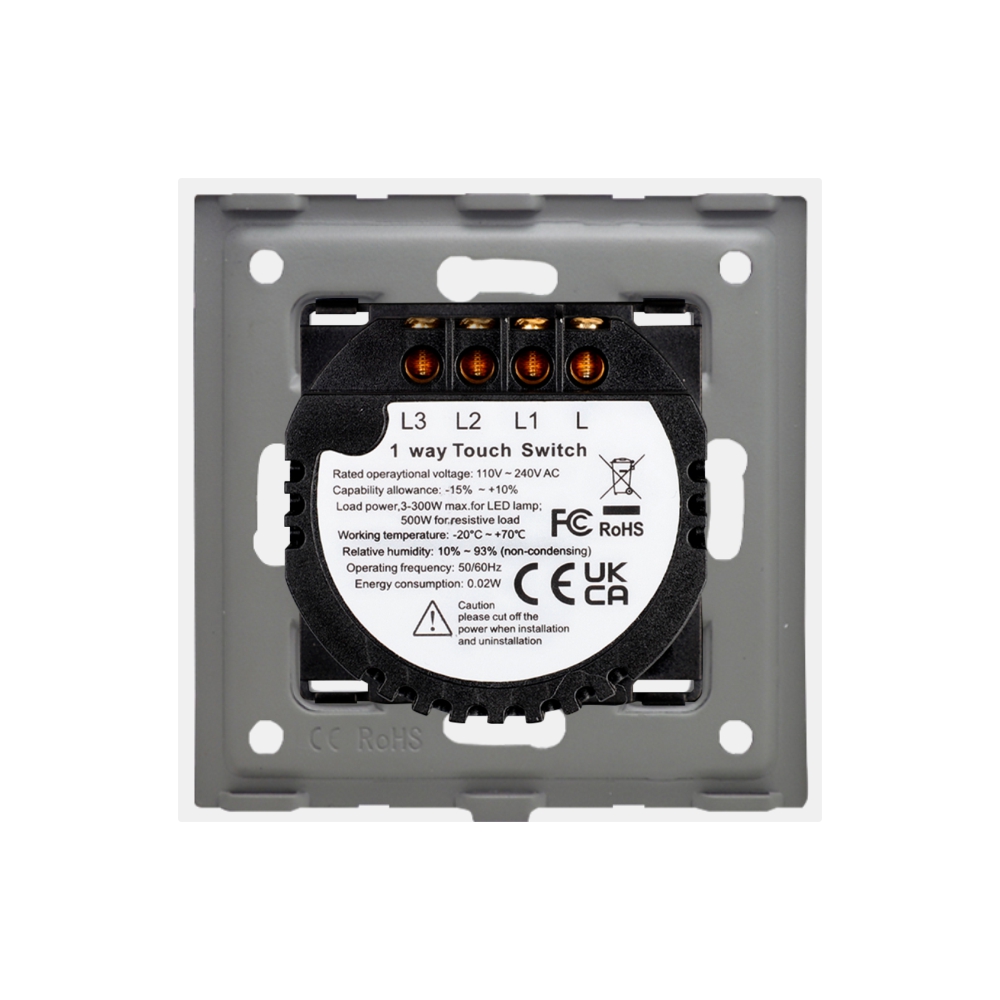 Intrerupator Triplu Touch Sticla LUXION, 500W - imagine 4