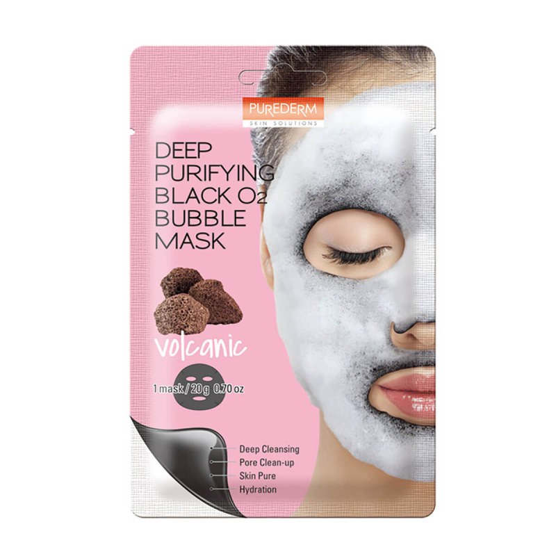 Mască Purifiantă Purederm Volcanic Black O2