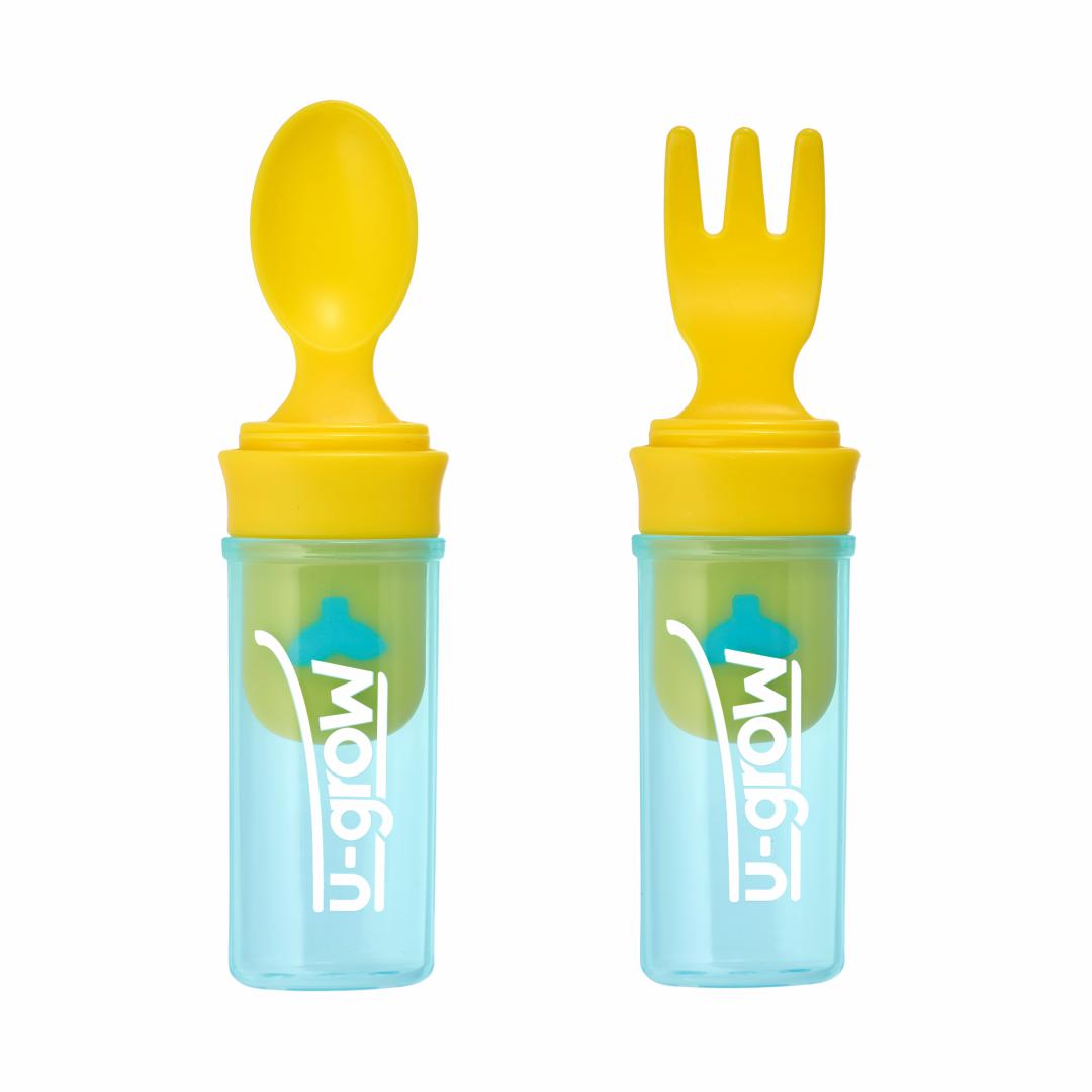 Set Portabil Linguriță și Furculiță U-GROW A-1301 pentru Bebeluși - imagine 2