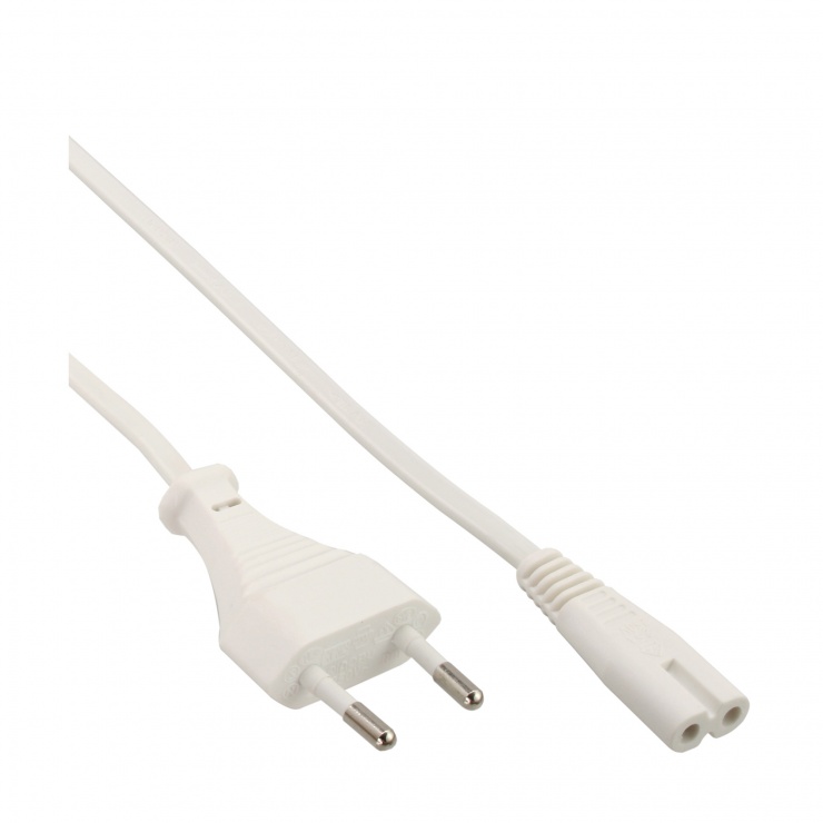 Cablu Alimentare Euro-IEC C7 0.3m InLine Alb