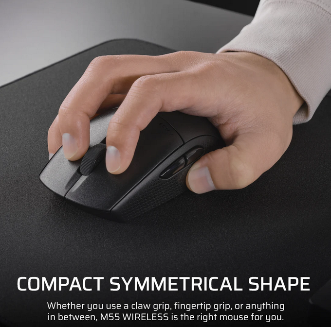 Mouse Gaming Wireless CORSAIR M55 - 24K DPI, 185h Autonomie - imagine 3
