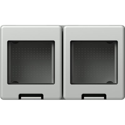 Doza montaj Cubo IP55 gri 2x2M, TEM