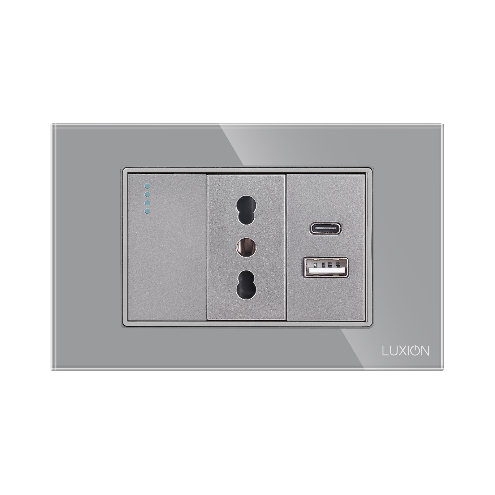 Întrerupător + Priză Îngustă USB A+C, IP44, LUXION - imagine 14