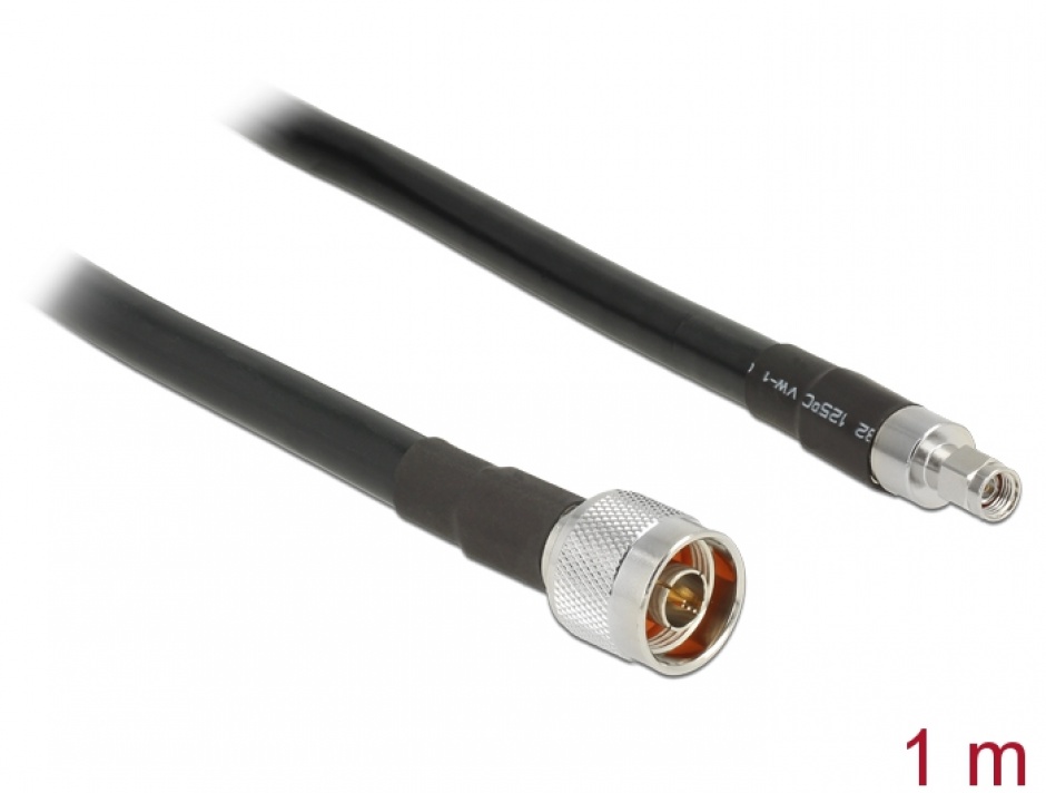 Cablu N la RP-SMA Low Loss 1m Delock