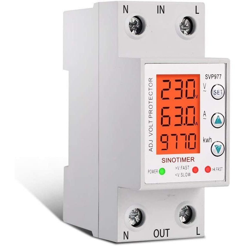 Releu protectie tensiune programabil Sinotimer 1-63A, 220V