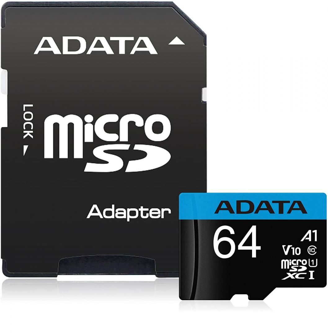 Card Memorie ADATA Premier 64GB Class 10 cu Adaptor SD