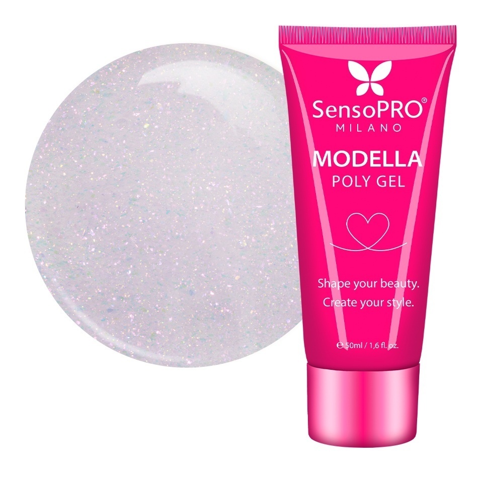 Polygel MODELLA SensoPRO Milano - Mauve Diamond, 50ml